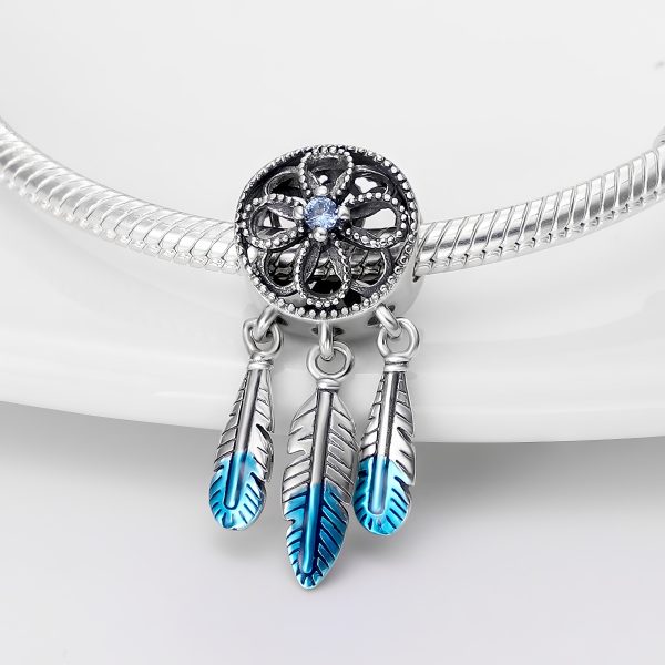 Dream Catcher Blue Feather - Image 3