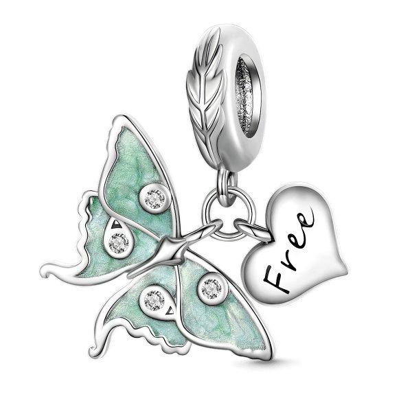 Green Butterfly Charm